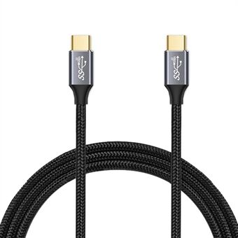 1m USB C to USB C Cable USB 3.1 Gen2 10Gbps PD 100W Nylon Braided Full Function Type C Cable (Male to Male)