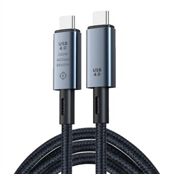 USB4.0 Type-C to Type-C Cable 40Gbps 8K / 60Hz 240W Fast Charging Cord for PS5 / Nintendo Switch / Samsung Galaxy S22 / MacBook Pro