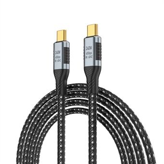 1.5m 8K / 60Hz USB4 40Gbps Type C Male to Male Braided Data Cable Support PD 240W Fast Charging