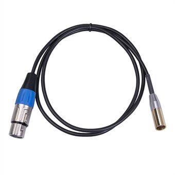 1m Gold Plated Mini XLR 3pin to XLR Audio Cable Male/Female Connector Microphone Cord Video Adapter Wire