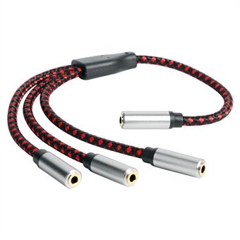 30cm 3.5mm Female to 3 3.5mm Female Jack Audio Cable Headphone Splitter Cord