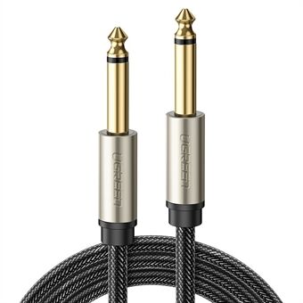 UGREEN 40809 1-Meter 6.35mm Male to Male Straight Jack Stereo Audio Interconnect Cord for Electric Guitar/Bass/Keyboard/Mixer/Amplifier/Amp/Speaker