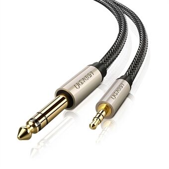 UGREEN 40804 2-Meter Copper Shell 6.35mm 1/4 inch Male to 3.5 mm 1/8 inch Male Stereo Aux Jack Adapter Cable for Cellphones/Amplifiers/Home Theater