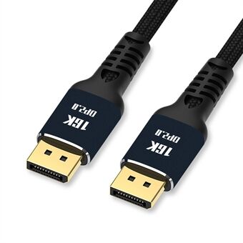 DP-003-2M DisplayPort 2.0 DP to DP Cable 16K/60Hz Cord Ultra-HD UHD DP Cord for PC Laptop TV Support 80Gbps High-Speed Transmission Data Cable