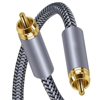 1.5m Digital Coaxial Audio Cable RCA to RCA Male to Male Subwoofer Cable with Gold Plated Connector