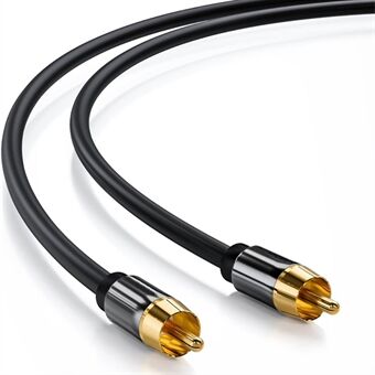 1.8m Subwoofer HiFi Systems Digital Audio Coaxial Cable Tangle-free SPDIF RCA Male to Male Cord for Home Theater