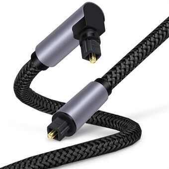 1.5m Elbow Toslink to Toslink Digital Optical Audio Cable Gold Plated Connector Right Angle SPDIF Coaxial Cable