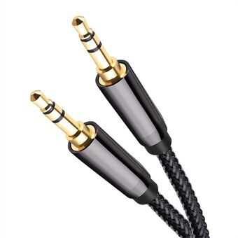 1.5m Gold-Plated Aux Cord 3.5mm Male to Male Stereo Audio Cable Compatible with Headphone, Tablet, Speaker