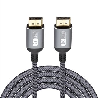 KFD 5m 8K UHD DisplayPort Cable Nylon Braided DP to DP Adapter Cord Gold-Plated DisplayPort Cable for Gaming Monitor Graphics Card