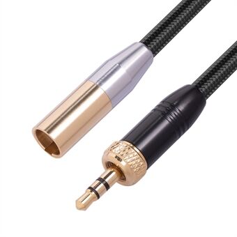 Internal Thread 3.5mm Jack to 3Pin Mini XLR Gold Plated Adapter Cable for Microphone Cameras