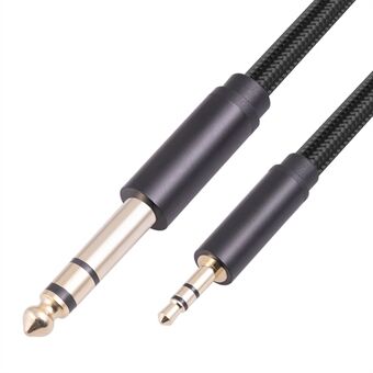 3662BK 3m 3.5mm to 6.35mm Gold Plated Jack Audio Adapter Male to Male Aux Cable for Mixer Amplifier