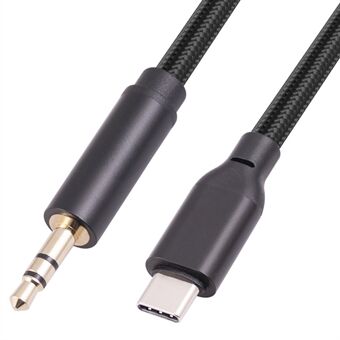 TY35bk HiFi USB-C to 3.5mm Audio Aux Jack Cable Headphone Stereo Cord Compatible with Type-C Devices, 2m