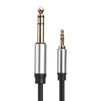 0.3m Conversion Cord 3.5mm Male to 6.35mm Male TRS Jack Aux Adapter Cable for Mixer Amplifier