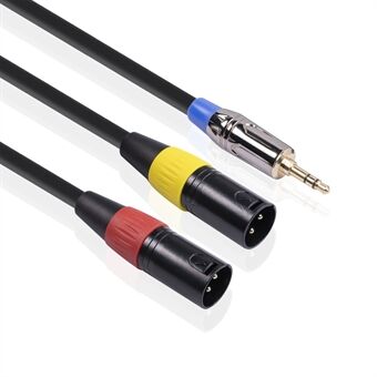 3m 3.5mm Male to Dual XLR Female Audio Cable Amplifiers Active Speakers Mixers Connection Cord