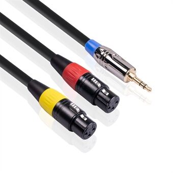 TC194BUXK107YR-30 3-Meter 3.5mm Male to Dual XLR Female Y-Splitter Breakout Lead Microphone Cord