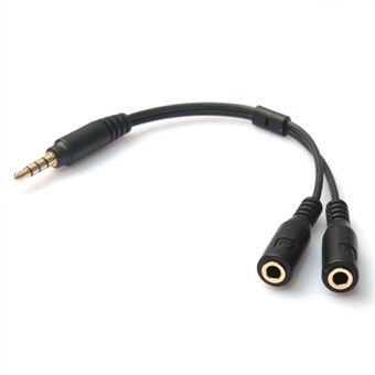 3.5mm Stereo Audio Male to 2 Female Headphone / Mic Splitter Cable Adapter