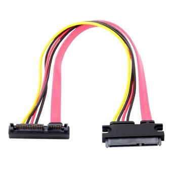 30cm SATA III 3.0 7+15 22 Pin SATA Male to Female Data Power Extension Cable