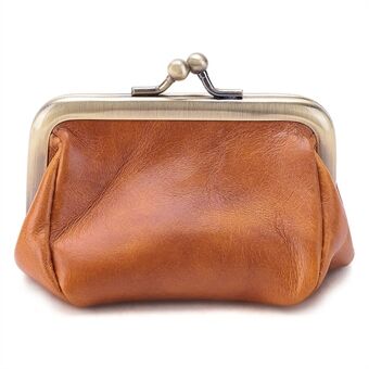 K095 Retro Handmade Coin Purse Clutch Money Bag Top Layer Cowhide Women Girl Wallet