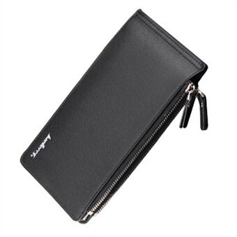 BAELLERRY CA013 Casual Cross Texture PU Leather Men Long Wallet Cards Cash Holder Clutch Bag