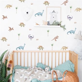 FUNLIFE PA302 5Pcs  /  Set Cartoon Dinosaurs Wall Decor Sticker for Bedroom Decal Wallpaper (NO EN71 Certification)