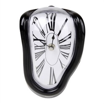 HENGYOU Special-Shaped PC Melting Clock Roman Numerals Melted Clock for Decorative Home Office Shelf Desk