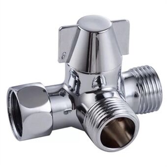 Full-Brass 3-Way Shower Arm Diverter Valve for Hand Held Showerhead and Fixed Spray Head Diverter