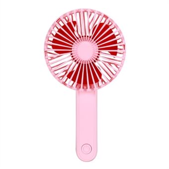 FC-6538 USB Rechargeable Foldable Fan 3 Speed Adjustable Handheld Fan - Pink