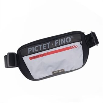 PICTET.FINO PF103 Large Capacity Color Contrast Nylon Waist Bag Waterproof Fitness Running Waist Pack Pouch for 7-inch Phones and Below