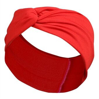 FD002 Solid Color Sports Yoga Running Women Headband Sweat-absorbent Cloth Cross Hairband