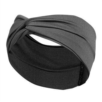 FD002 Solid Color Sports Yoga Running Women Headband Sweat-absorbent Cloth Cross Hairband