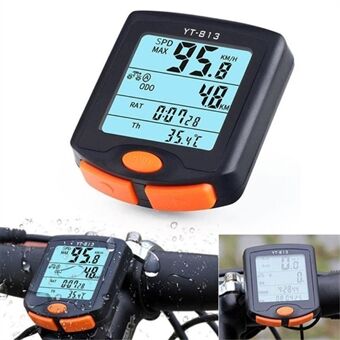 BOGEER YT-813 Wireless Bike Cycling Bicycle Computer Odometer LCD Speedometer