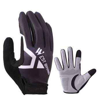 WEST BIKING Full Finger Cycling Gloves Shockproof Touch Screen MTB Road Bike Bicycle Non-slip Gloves