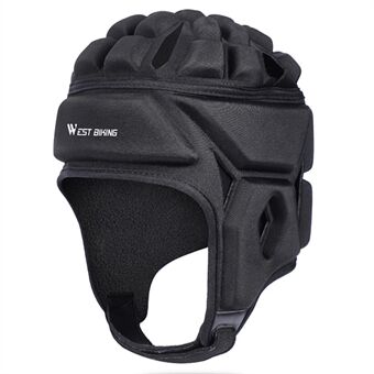 WEST BIKING 0201212 Winter Fleece Goalkeeper Helmet Skiing Helmet Headgear Anti-Collision Head Protector for Skateboarding Riding Drifting