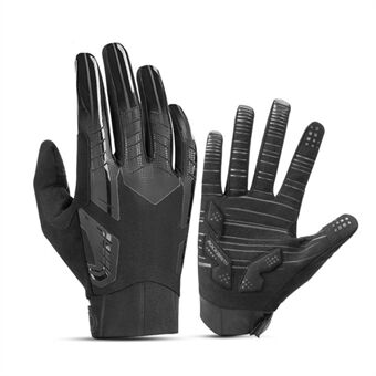 ROCKBROS S208BK One Pair Water Resistant Touch Screen Gloves Shock-absorbing Full Finger Biking Gloves