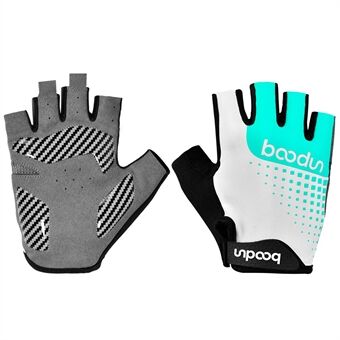 BOODUN 1255 1 Pair Half Finger Bicycle Gloves Cycling Riding Anti-slip Silicone Gloves Mitten