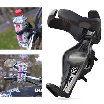 ABS Bottle Holder Portable Riding Water Cup Holder Mount with Bracket - Black