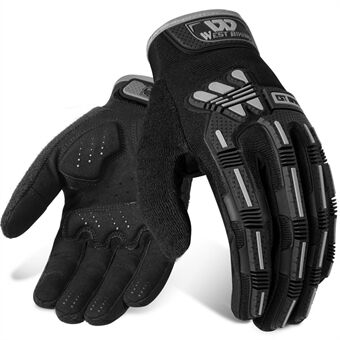 WEST BIKING 1 Pair Riding Glove Full Finger Bike Glove Non-Slip Glove Motorcycle Bicycle Touch Screen Cycling Glove