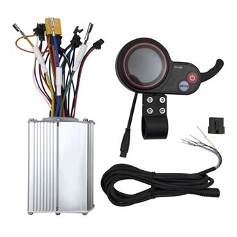 Electric Scooter Motor Controller 36V 16A Aluminium Alloy E-Bike Brushless Motor Controller with Waterproof LCD Display Control Panel