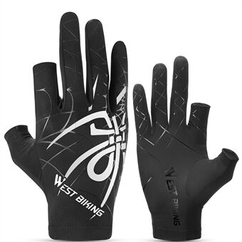 WEST BIKING YP0211238 1 Pair Outdoor Cycling Fishing Gloves Ice Silk Breathable Bicycle Gloves