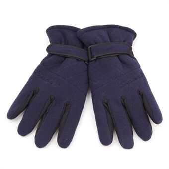 AOTU 1 Pair Winter Outdoor Skiing Cycling Polar Fleece Warm Gloves Windproof Anti-skid Full Finger Gloves