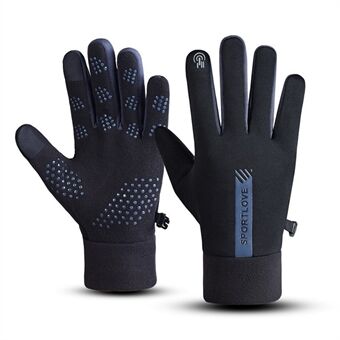 AL679542738 1 Pair Winter Cycling Gloves Water Resistant Windproof Anti-Slip Touch Screen Bike Gloves