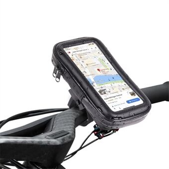 4.8 inch Cycling Bike Handlebar Waterproof EVA Touch Screen Phone Bag Bicycle Mobile Phone Holder (Size: M)