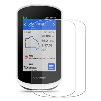 ENKAY HAT PRINCE 2Pcs / Set for Garmin Edge Explore 2 Cycle Computer Tempered Glass Screen Protector 2.5D Arc Edge 0.26mm 9H Anti-explosion Film