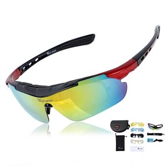 WEST BIKING Motorcycle Bike Riding Glasses Multilayer Mirror Lens Powersports Sunglasses Goggles