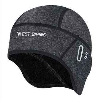 WEST BIKING YP0201348 Winter Earmuffs MTB Bicycle Cycling Cap Windproof Fleece Helmet Liner with Glasses Holes