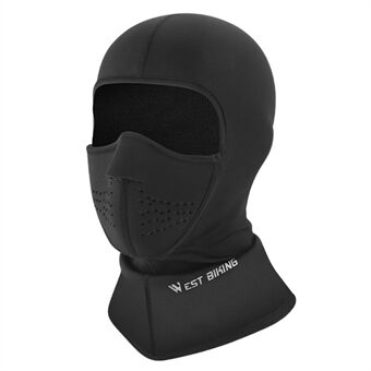 WEST BIKING YP0201352 Magnetic Suction Mask Head Cover Windproof Mask Headwear Winter Fleece Lined Warm Balaclava Hat for Cycling Hiking Running