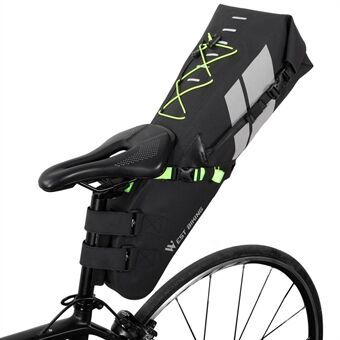 WEST BIKING 17L Large Capacity Bicycle Seat Saddle Bag Cycling Waterproof Reflective Bike Tail Storage Bag