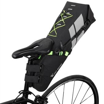 WEST BIKING 10L Bicycle Seat Saddle Bag Large Capacity Cycling Waterproof Reflective Bike Tail Storage Bag