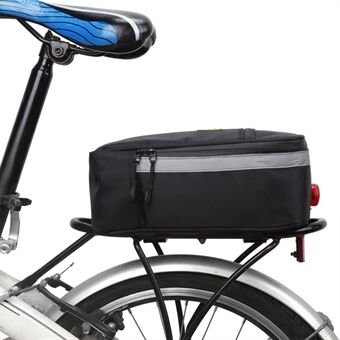 B-SOUL Bicycle MTB Road Bike Bag Reflective Rear Rack Tail Pannier Pack Cycling Storage Bag with Safety Tail Light