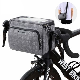 WEST BIKING YP0707260 Bike Handlebar Bag Cycling Touch Screen Phone Bag Multifunction Shoulder Bag